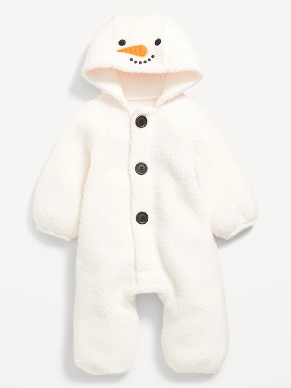 Hooded Sherpa Snowman One Piece